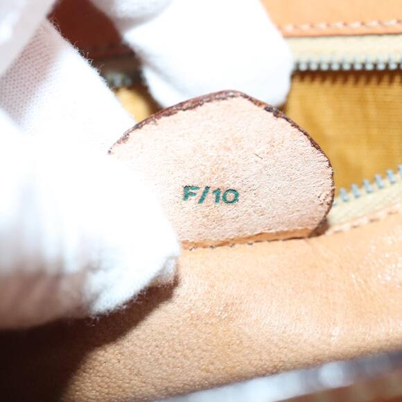 CELINE Macadam Canvas Shoulder Bag Beige Gold - Picture 13 of 13